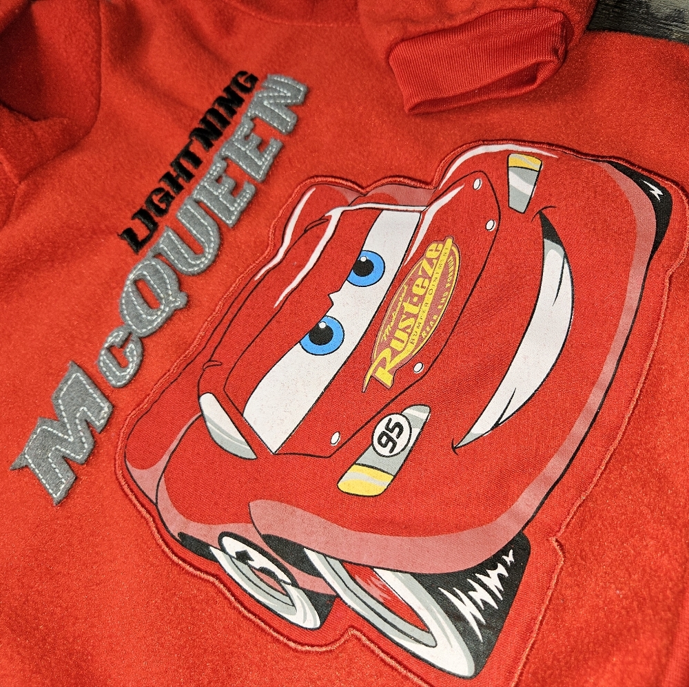 Disney X Pixar Cars Lightning McQueen 3T Fleece Hoodie - Picture 3 of 6